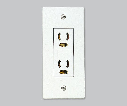 エムケーダクト付属品　ダクトコンセント　2号2個用抜止め接地　ホワイト