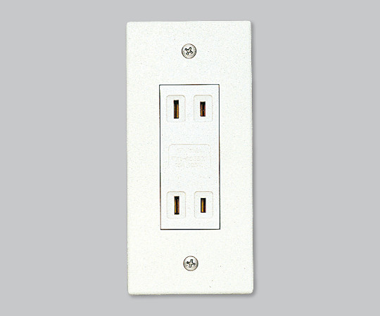 エムケーダクト付属品　ダクトコンセント　2号2個用平行　ホワイト