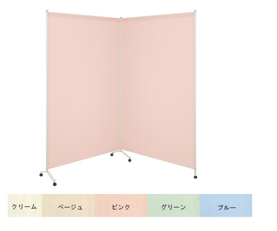 63-2726-05 2連サンカート（01） 幅200（100×2枚）×高さ150cm ピンク