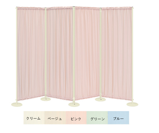 4連セラピ　幅240（60×4枚）×高さ180cm　ブルー