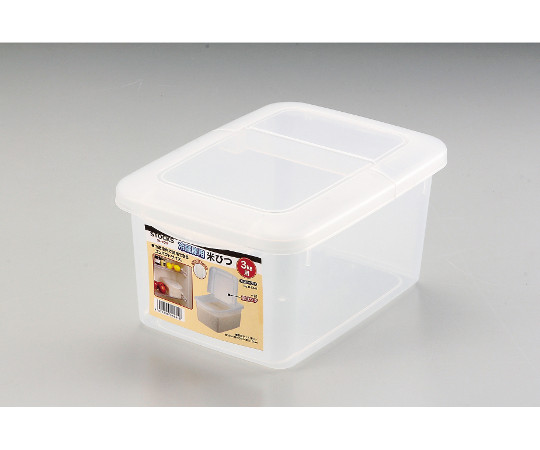 ストックス 冷蔵庫用米びつ3kg用（計量カップ付） H-5541