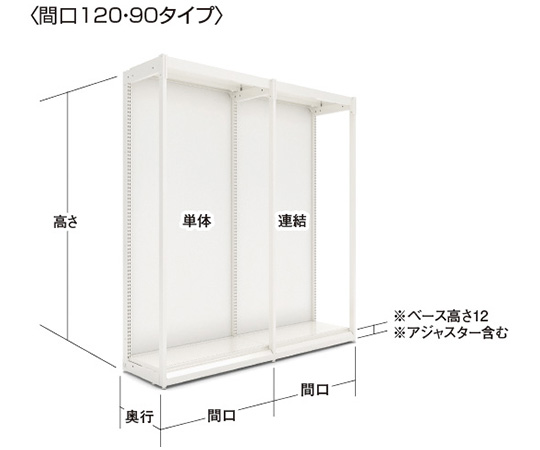 UZ片面バックボード　間口120cm　単体