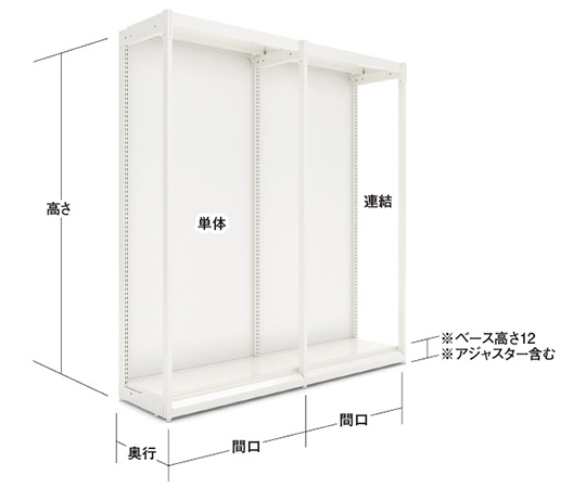 LT片面バックボード　間口120cm　連結
