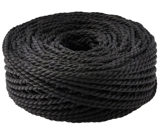 ポリ 庭園ロープ 黒 3mm×100m 727849