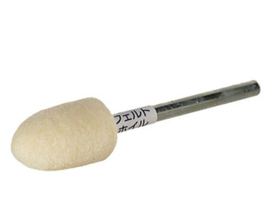 BSフェルトホイル軸付　（砲弾型）　6X10X3