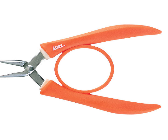 ステンレス製精密ラバーグリップやっとこ片丸　135mm