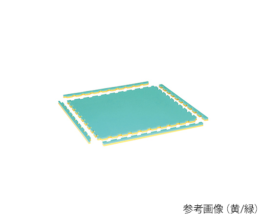 コーナーフロアマット　30　黄/緑