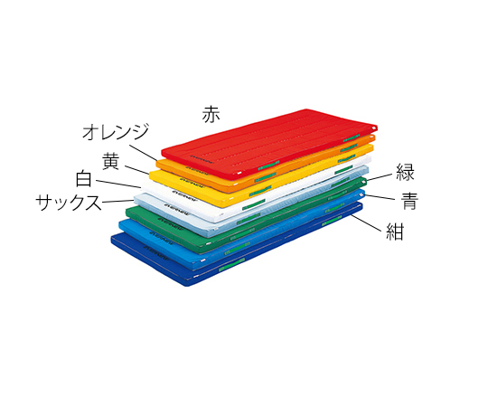 63-2968-41カラーペットマットすべり止付120×240×5cm赤 EKM047-100