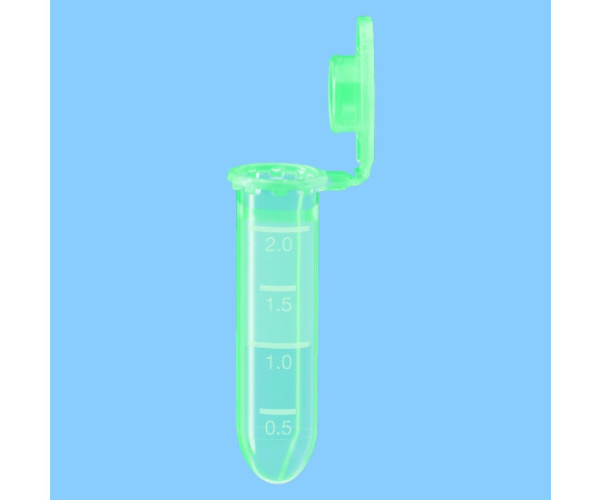 サンプリングチューブ（目盛付） 緑 2.0mL 1箱（500本×10袋入）　72.691.005