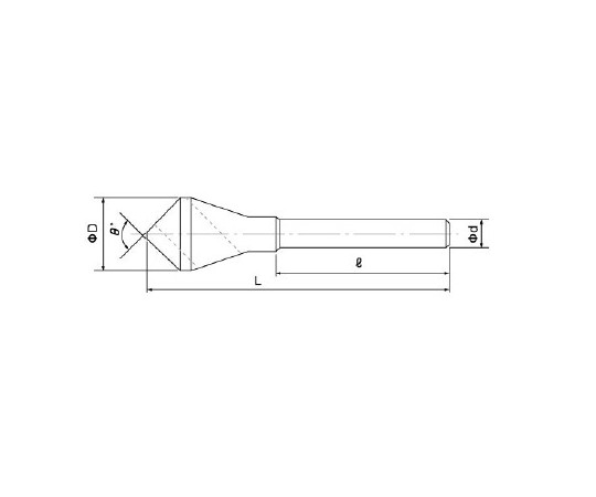 プラス S軸面取りカッター S-30×60° PMS3060-