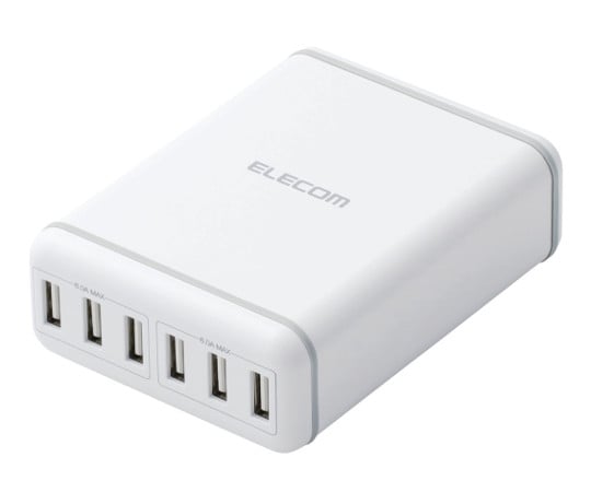 6ポートAC充電器　ホワイト