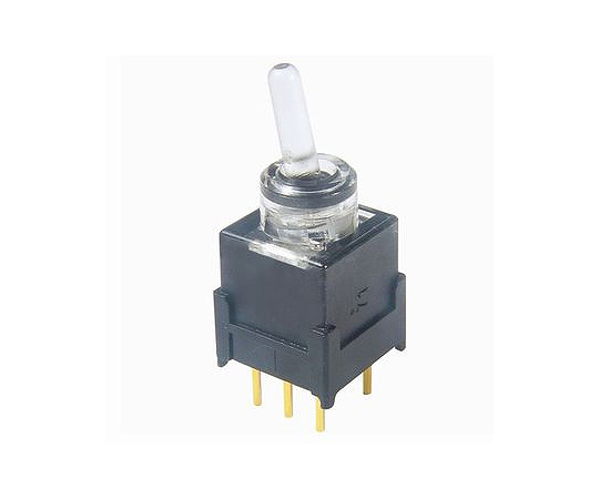 全面照光トグルスイッチ　赤　ON-ON