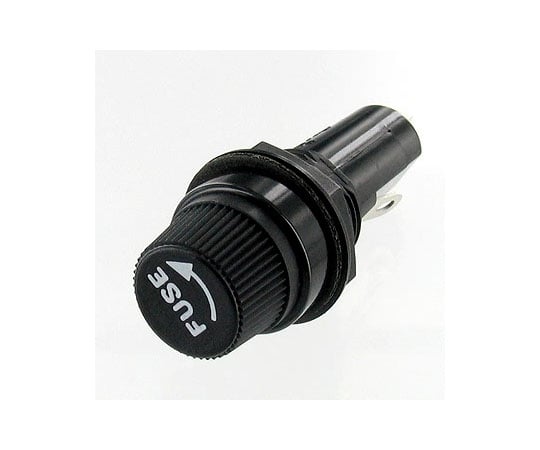 ヒューズホルダー　感電防止型　キャップ高さ：10mm　250V-10A　適合サイズ：Φ6.4×30mm