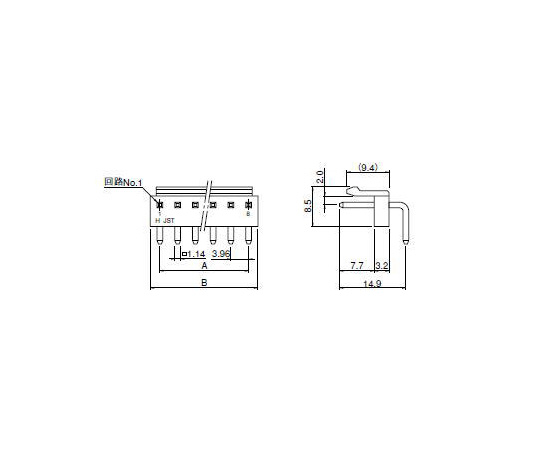 63 3089 36 ナイロンコネクター 4mm 3 96mm ピッチ ベース付ポストサイド型 2ピン 5個入 B2ps Vh 5 Axel アズワン