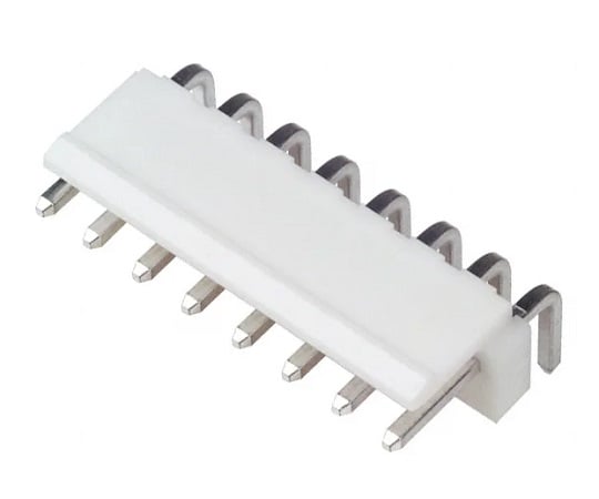 ナイロンコネクター　4mm（3.96mm）ピッチ　ベース付ポストサイド型　8ピン（5個入）