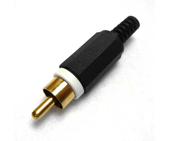 RCAプラグ　白　金メッキ