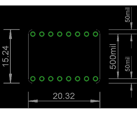 PCA9624PW　8ch　I2C　電圧スイッチ型LEDコントローラ　ピッチ変換済みモジュール SSCI-023894
