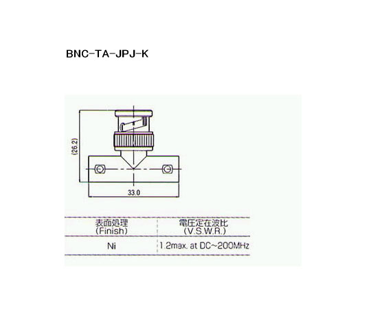 63-3119-80 BNC型コネクター（ADAPTERS） BNC-TA-JPJ-K