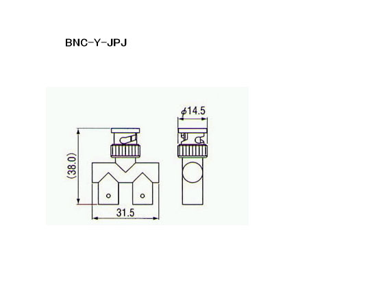 63-3119-81 BNC型コネクター（ADAPTERS） BNC-Y-JPJ
