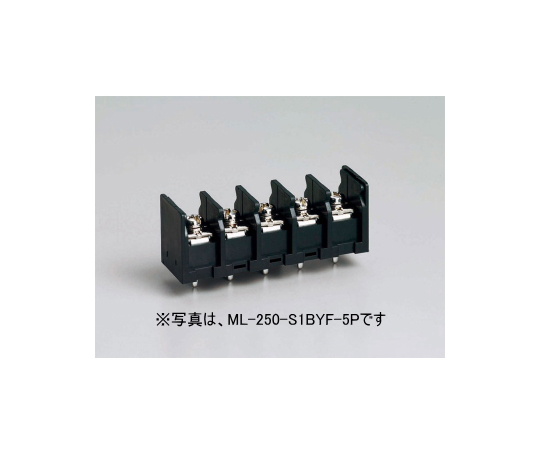 貫通型端子台　プリント基板用　250V-10A　角座金付ネジ　3極