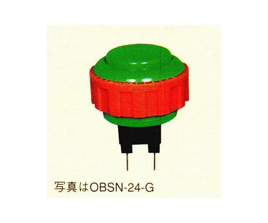 63-3133-45 押しボタンスイッチ 24mm 緑 OBSN-24-G