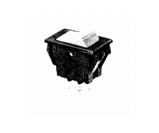 小形ロッカースイッチ　単極　ON-ON　タブ端子+付属操作部（ロッカー/黒/140000480621）