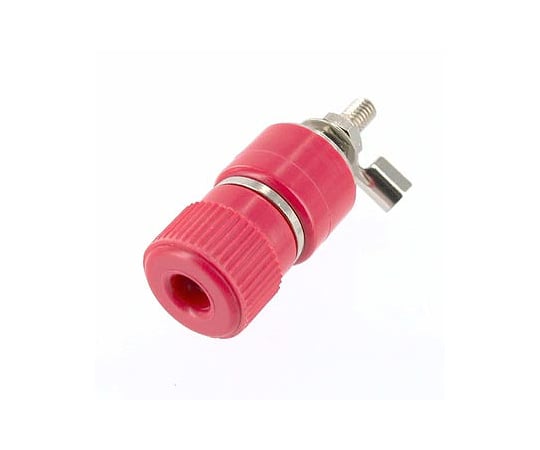 絶縁ターミナル　3.8mm　取付孔Φ10.5mm　赤