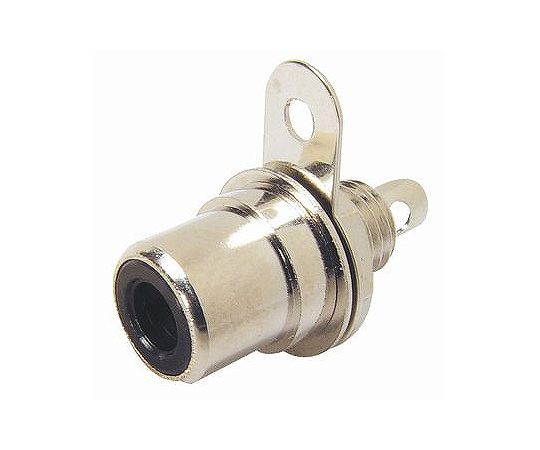 RCAマウントジャック　黒　パネル取付型