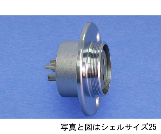 メタルコンセント（レセプタクル3Pメス（パネル取り付け逆芯））