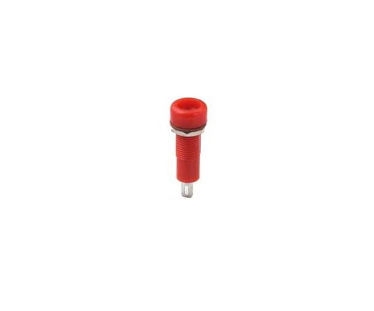 チップジャック　4mm　取付孔Φ8.2mm　赤