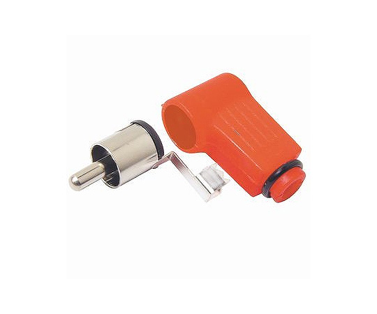 RCAプラグ（ゴム輪付）　赤　L型