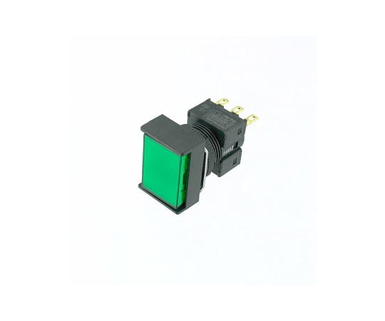63-3171-02 長方形押しボタンスイッチ 緑 A16JGM1
