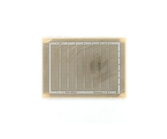 ユニバーサル基板　片面　ガラスコンポジット　ICパターン　160×115mm