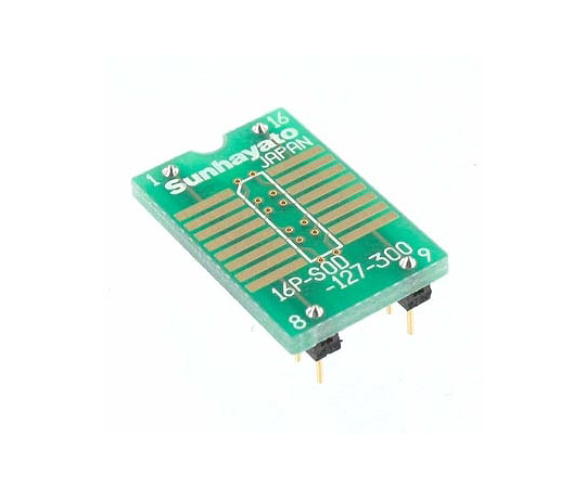 パッケージ変換アダプター　SOP16ピン（1.27mmピッチ）→2.54mmピッチ