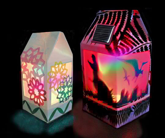 牛乳パックソーラーランタン（フルカラー）