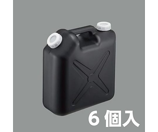 10L ポリタンク(遮光性/ﾉｽﾞﾙ無/6個)