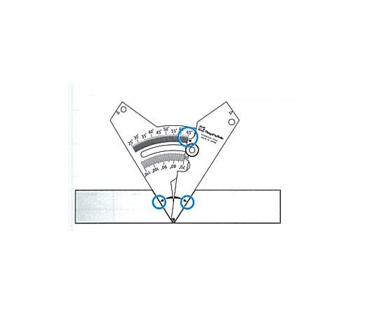63-3250-31 25°-65° アングル開先ゲージ EA719K-54 【AXEL】 アズワン