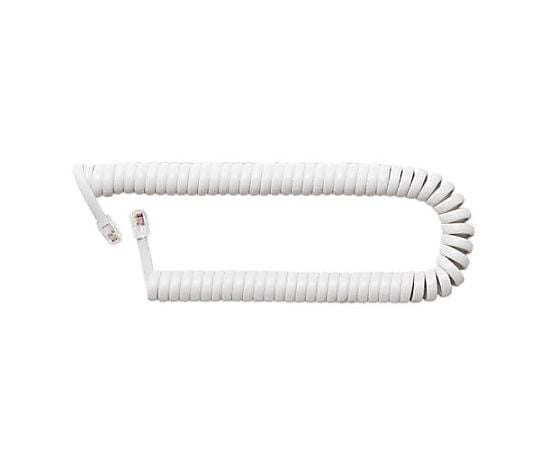 受話器用カールコード(ｽﾄﾚｰﾄ結線/白)