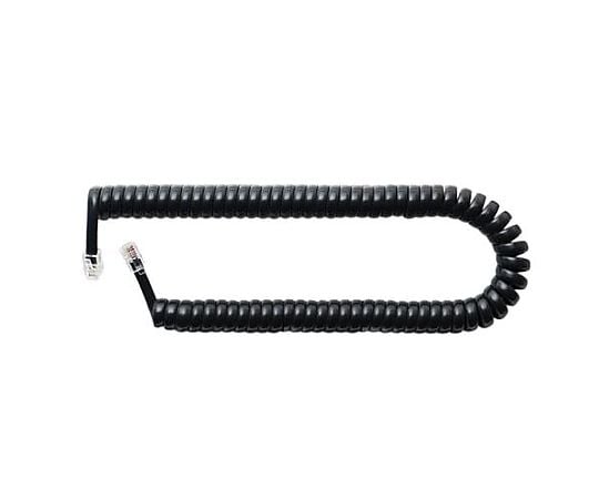 受話器用カールコード(ｽﾄﾚｰﾄ結線/黒)