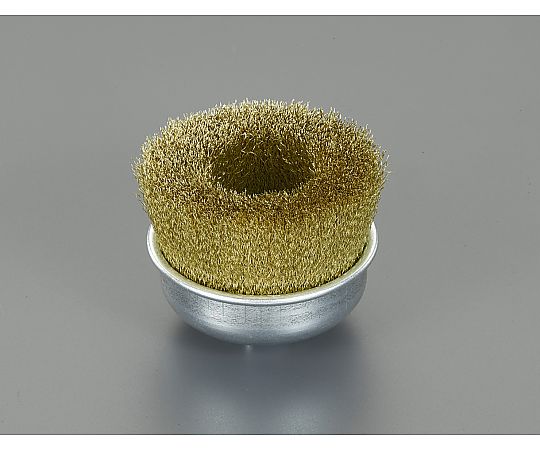75mm/M10 ワイヤーブラシ(ｶｯﾌﾟ型/真鍮製)