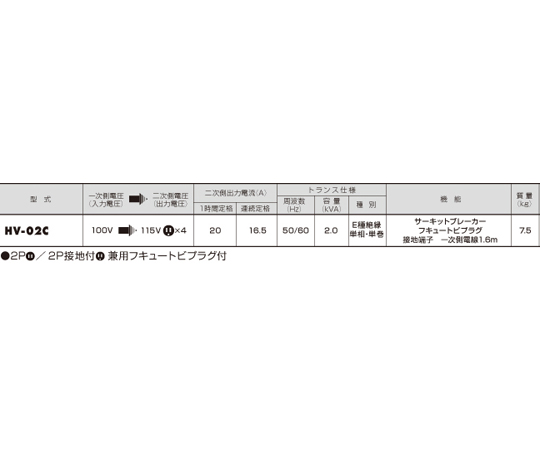 63-3264-37 AC100V→AC115V 昇圧トランス EA815ZB-2 【AXEL】 アズワン