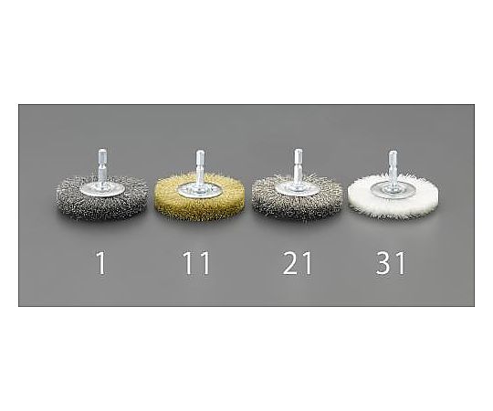 30mm 六角軸 軸付ブラシ(平型/ﾅｲﾛﾝ)