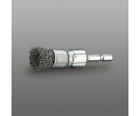 20mm 六角軸 軸付ブラシ(ｴﾝﾄﾞ型/ｽﾁｰﾙ)