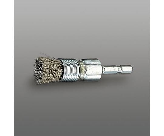 15mm 六角軸 軸付ブラシ(ｴﾝﾄﾞ型/ｽﾃﾝﾚｽ)