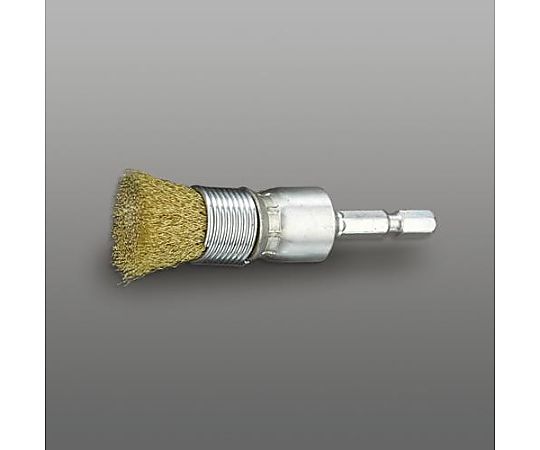 15mm 六角軸 軸付ブラシ(ｴﾝﾄﾞ型/真鍮)