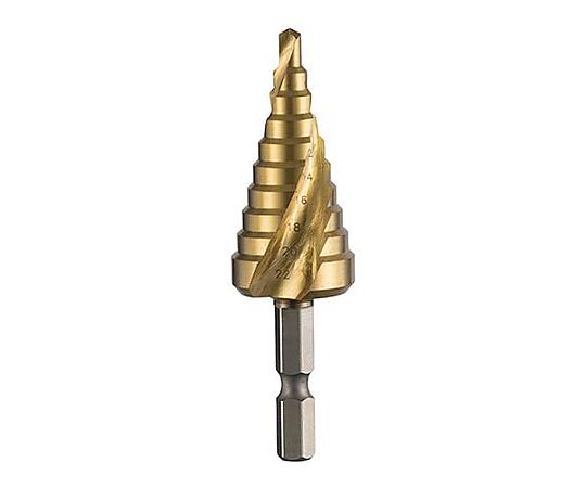 4-22mm ステップドリル(1/4"六角軸･HSS)