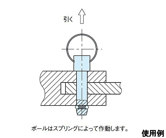 12x100mm ボールロックピン