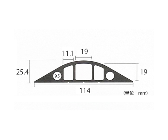 63-3297-28 114x25mmx1.5m コードプロテクター(5溝) EA983PJ-12 【AXEL