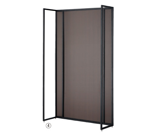 UR壁面タイプ W120×H210cm 【本体 】【ブラック枠×ダークブラウンパネル】