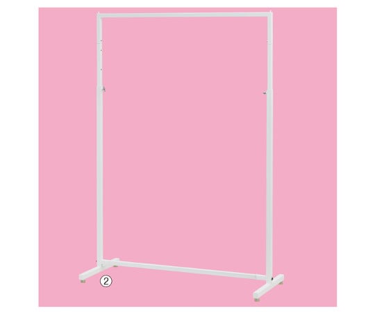 角パイプハンガーラック ホワイト 幅120cm インハングタイプ